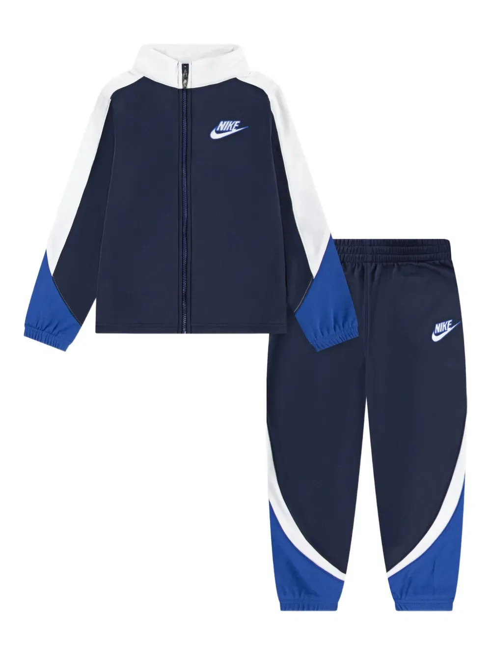 Спортивный костюм с цветовыми блоками и деталями логотипа Nike Kids, синий