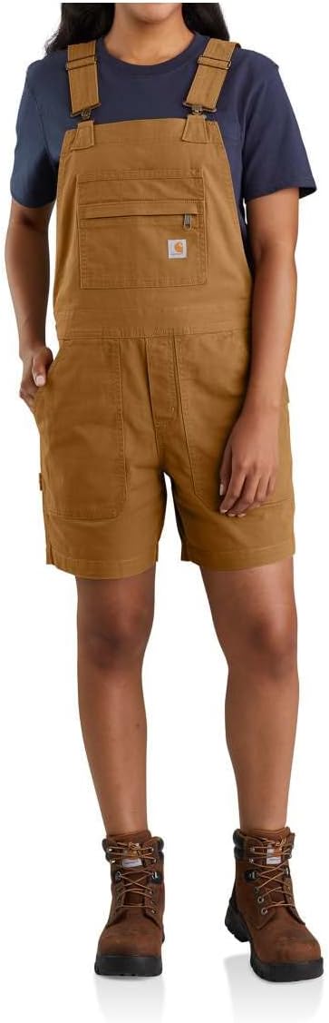 

Carhartt женские шорты-комбинезон Rugged Flex Relaxed Fit Canvas, Brn-Carhartt Brown