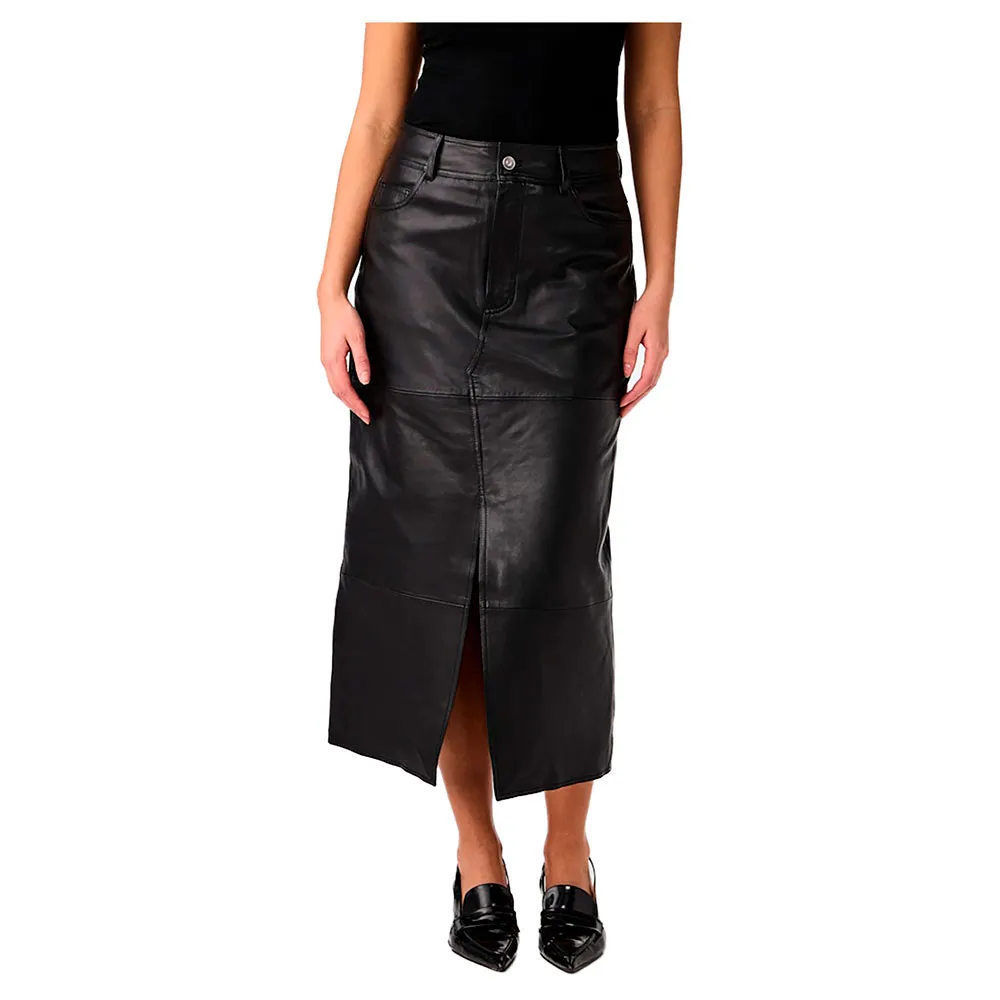 

Юбка Yas Mina Leather long, черный