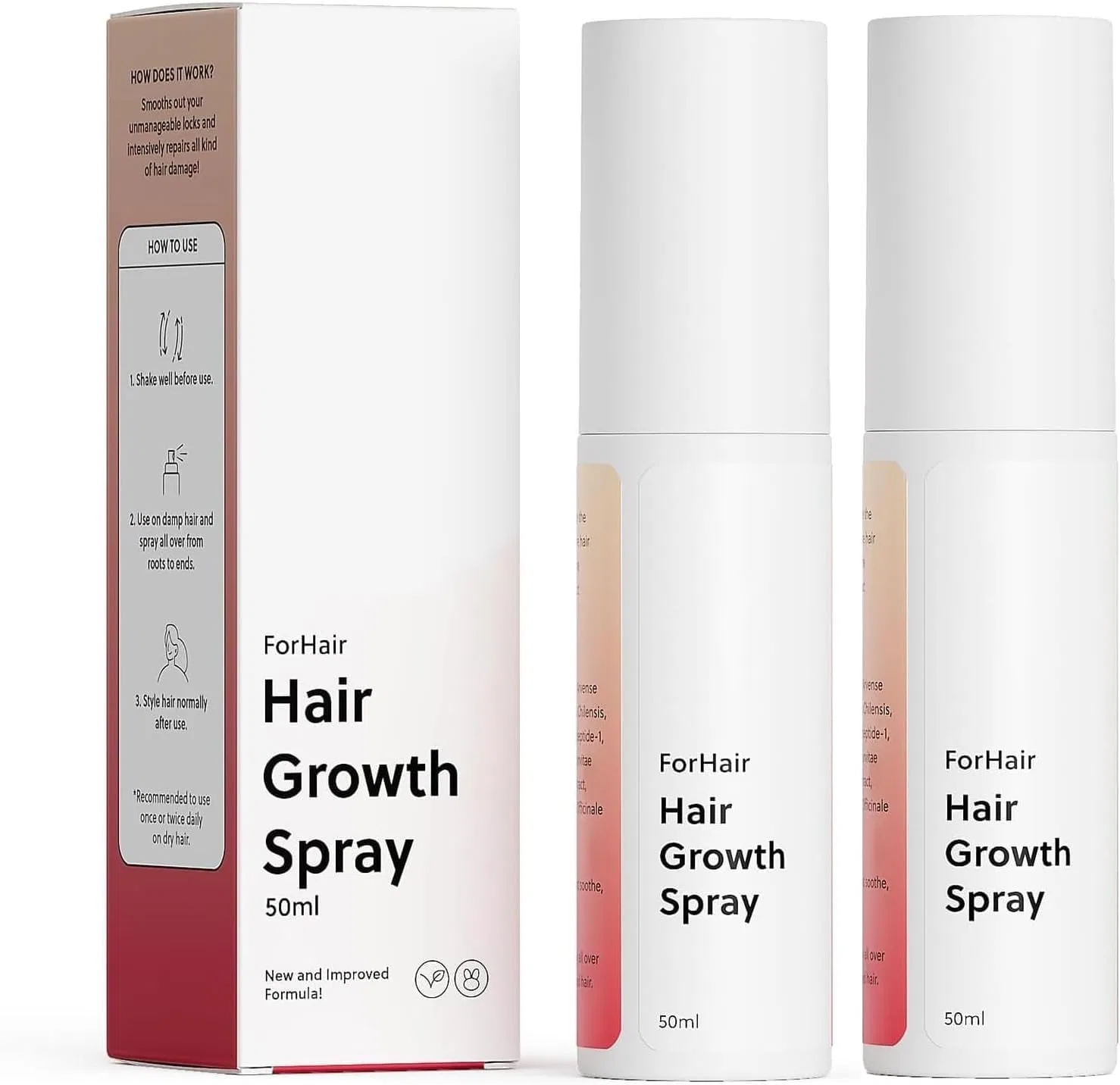 Спрей-масло для роста волос «Advanced Hair Growth Oil» без гормонов Soumiey, 2 Pieces.