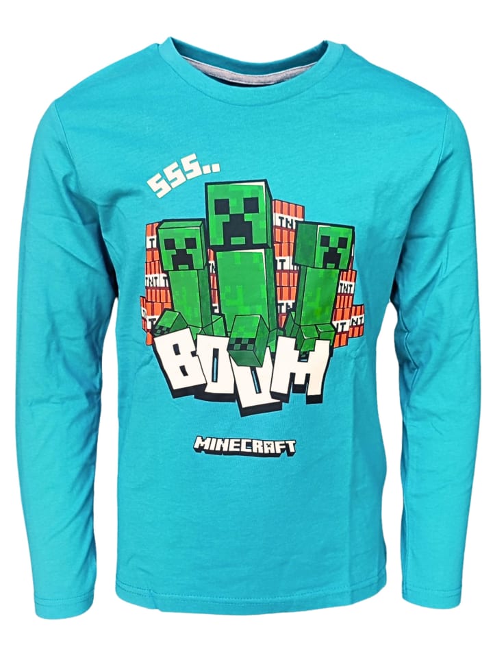 

Рубашка с длинным рукавом Minecraft, синий
