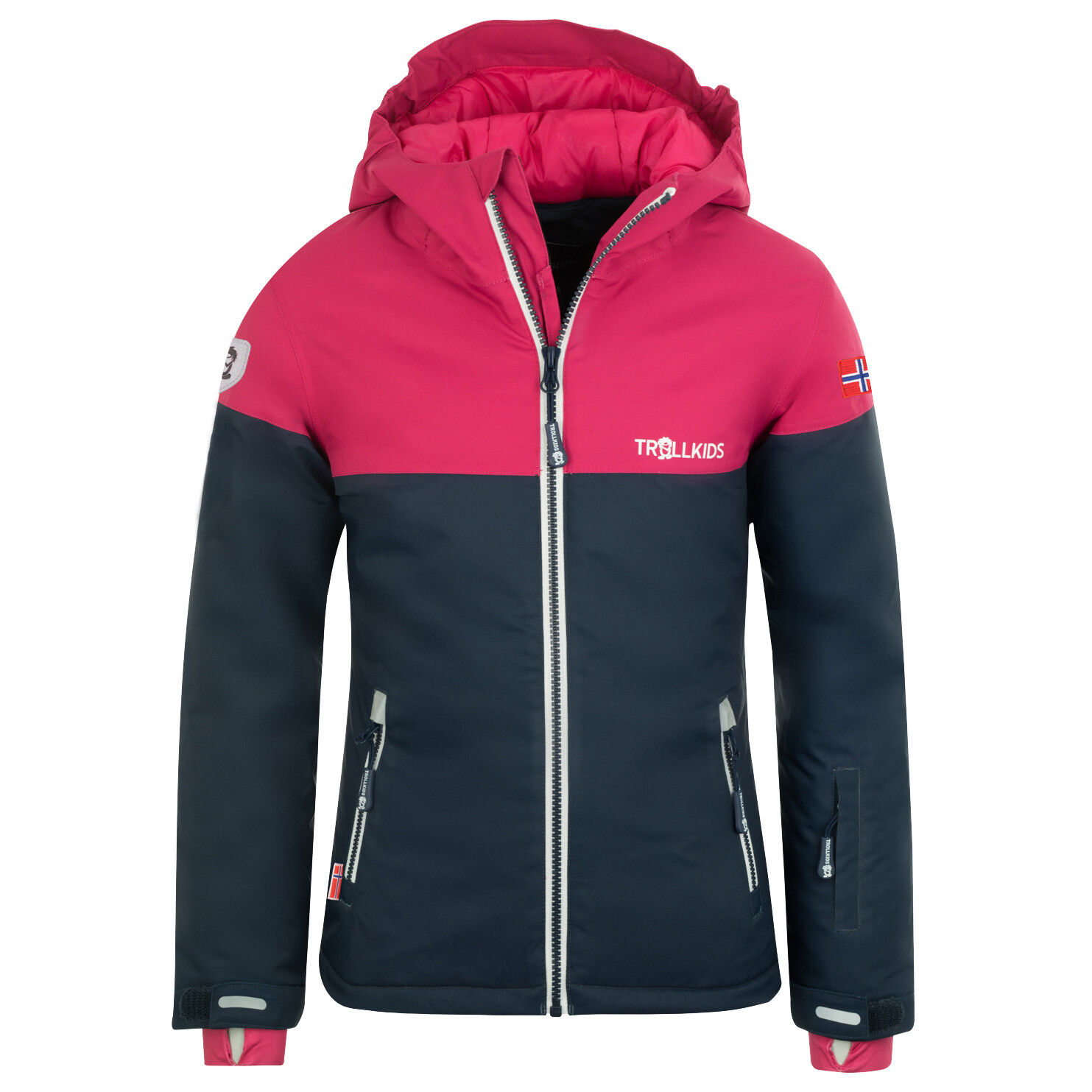 Зимняя куртка Trollkids Girl's Hallingdal, цвет Navy/Pink/White