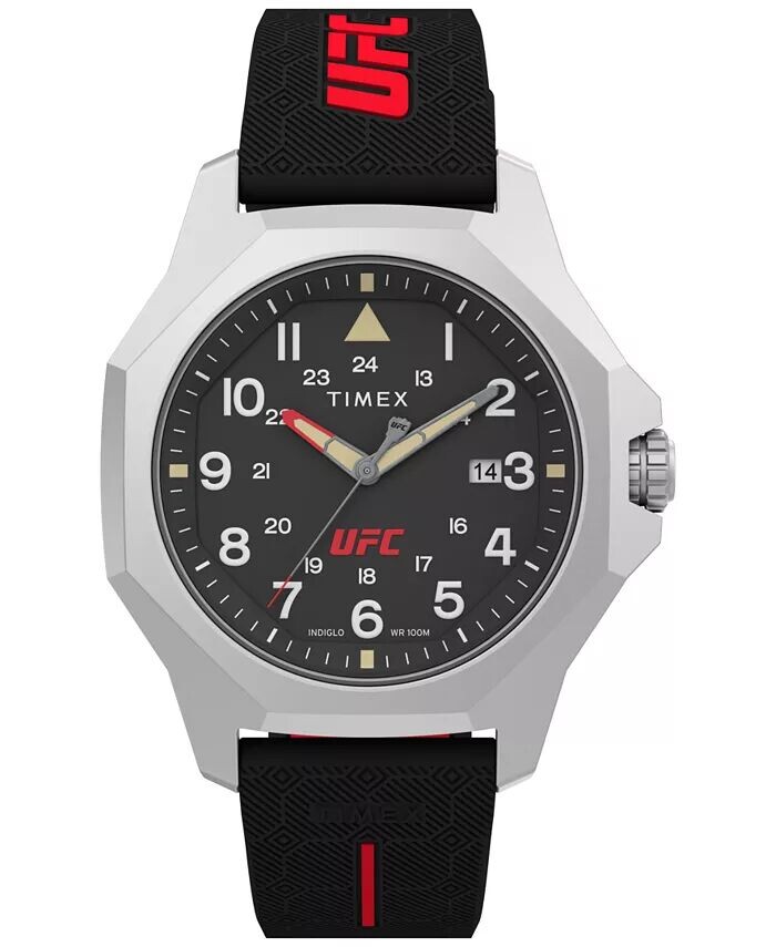 

Мужские аналоговые часы UFC Reveal из черной смолы, 41 мм Timex, черный
