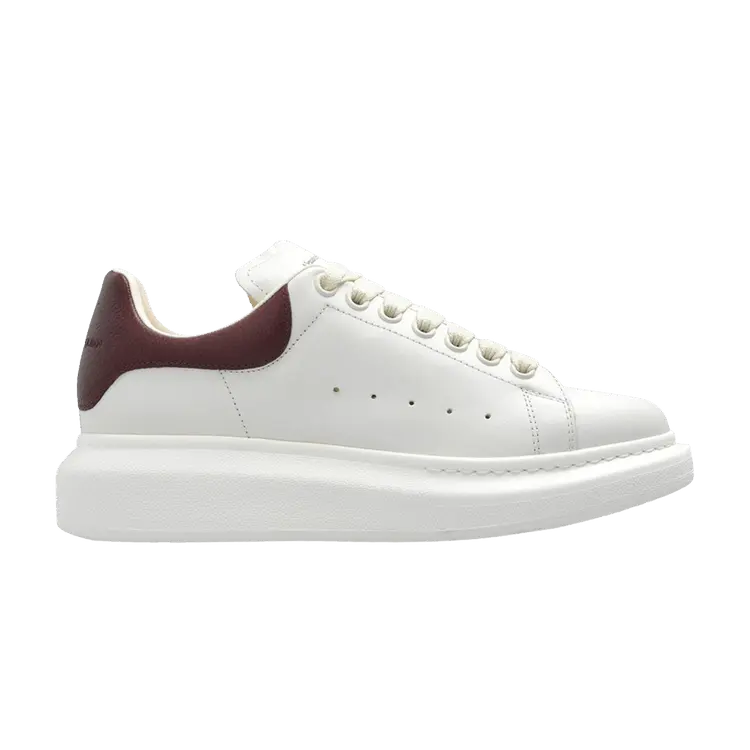 Кроссовки Alexander McQueen Wmns Oversized Sneaker Off-White Bordeaux, белый