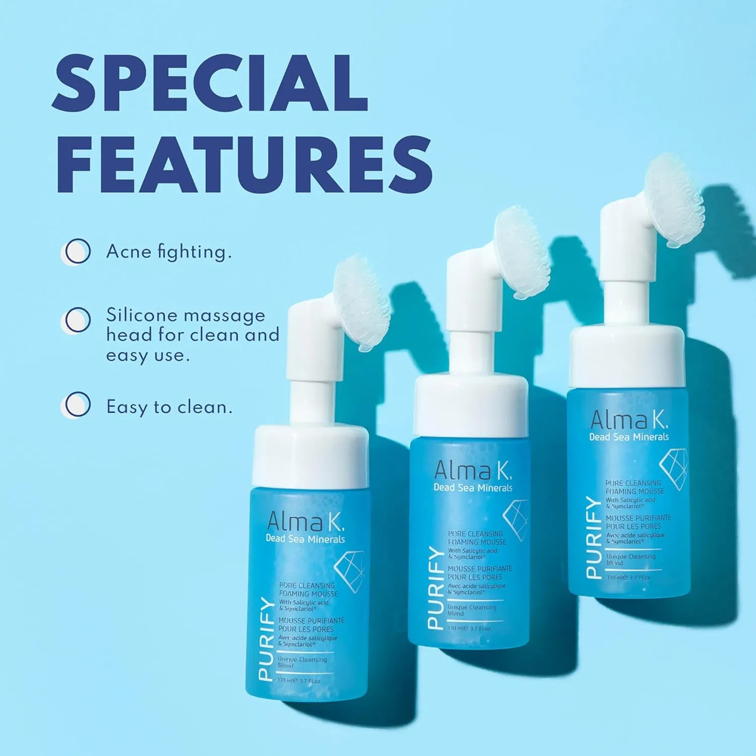 Пенка для умывания Alma K — Pore Cleansing Foaming Mousse с салициловой кислотой, 109 мл — фото 4