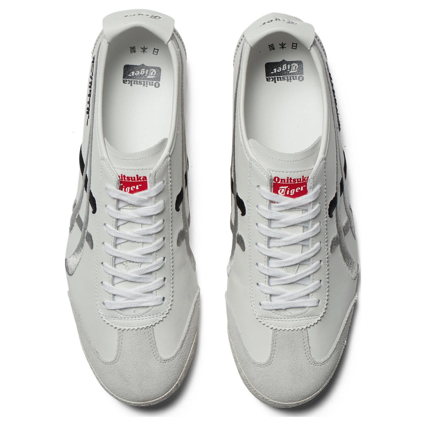 Onitsuka Tiger Мексико 66 нескользящие износостойкие низкие кеды унисекс белый серебристый, цвет White Silver — фото 4
