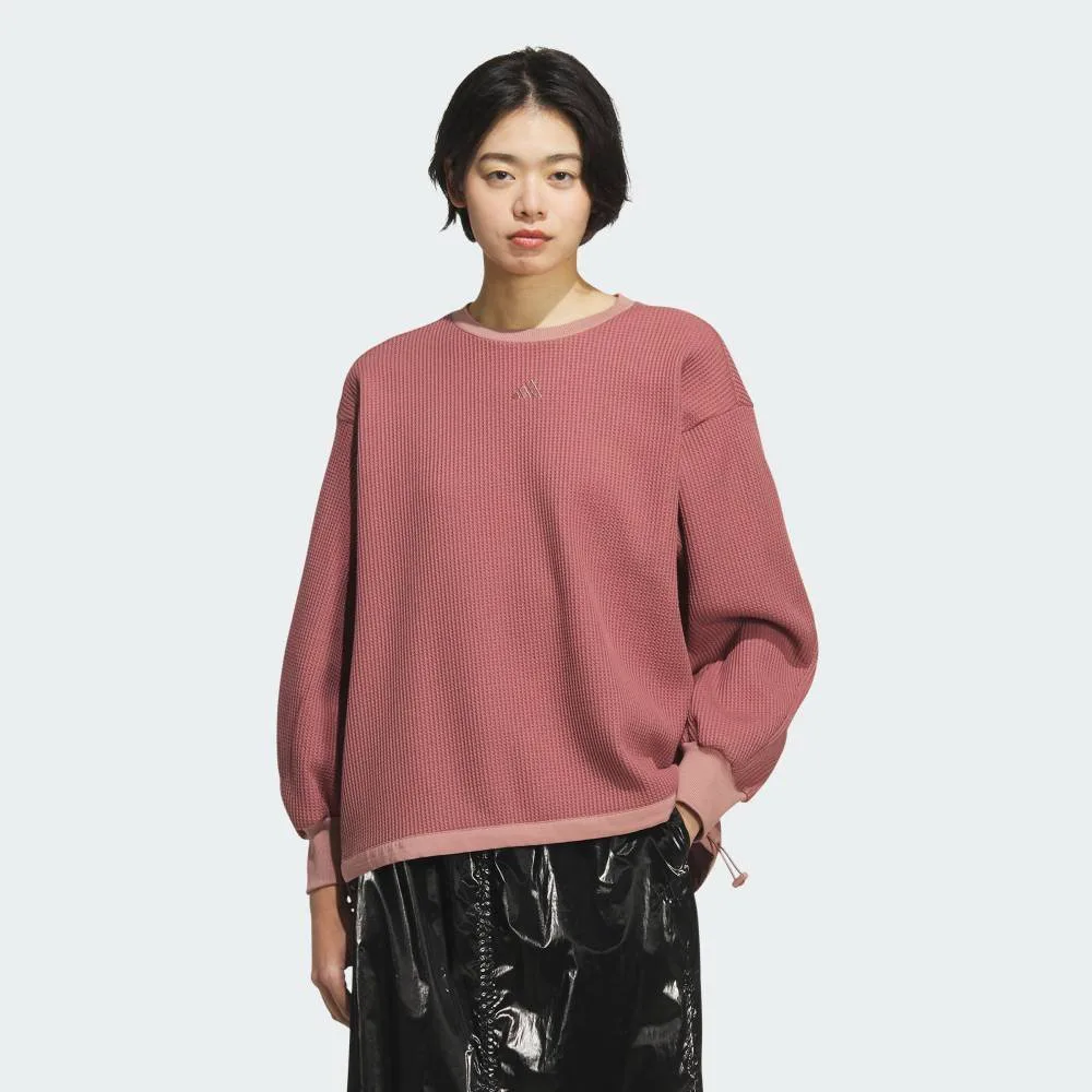 Футболка Luxflow All Days свободного кроя из вафельного флиса Adidas, pink