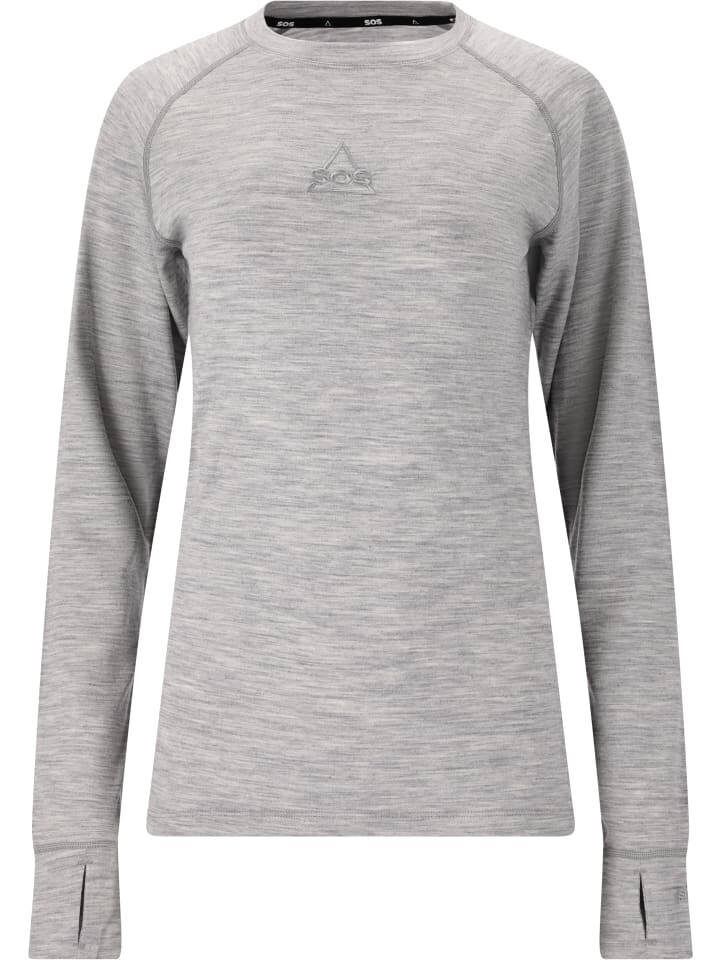 

Футболка SOS Langarmshirt Nuuk, цвет 1005 Light Grey Melange