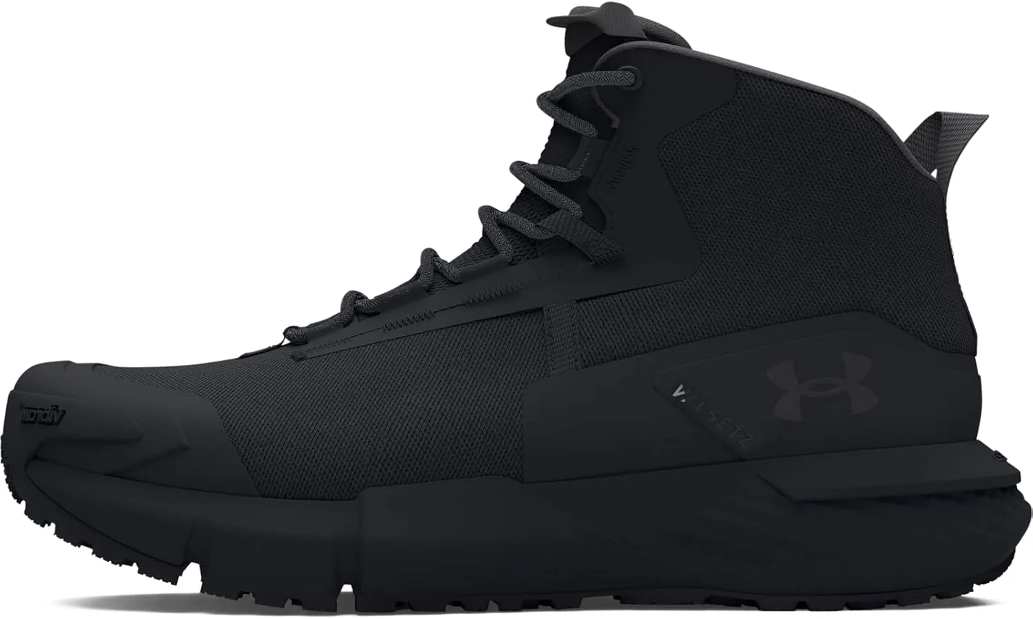Мужские военные и тактические ботинки Under Armour Charged Valsetz Mid Name ‎Under Armour, черный/серый — фото 4
