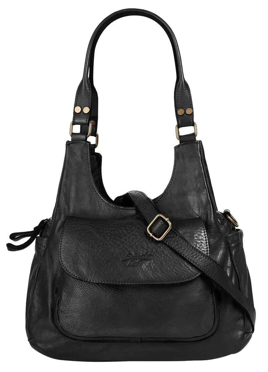 

Сумка через плечо Samantha Look, натуральная кожа, производство Италия, черный