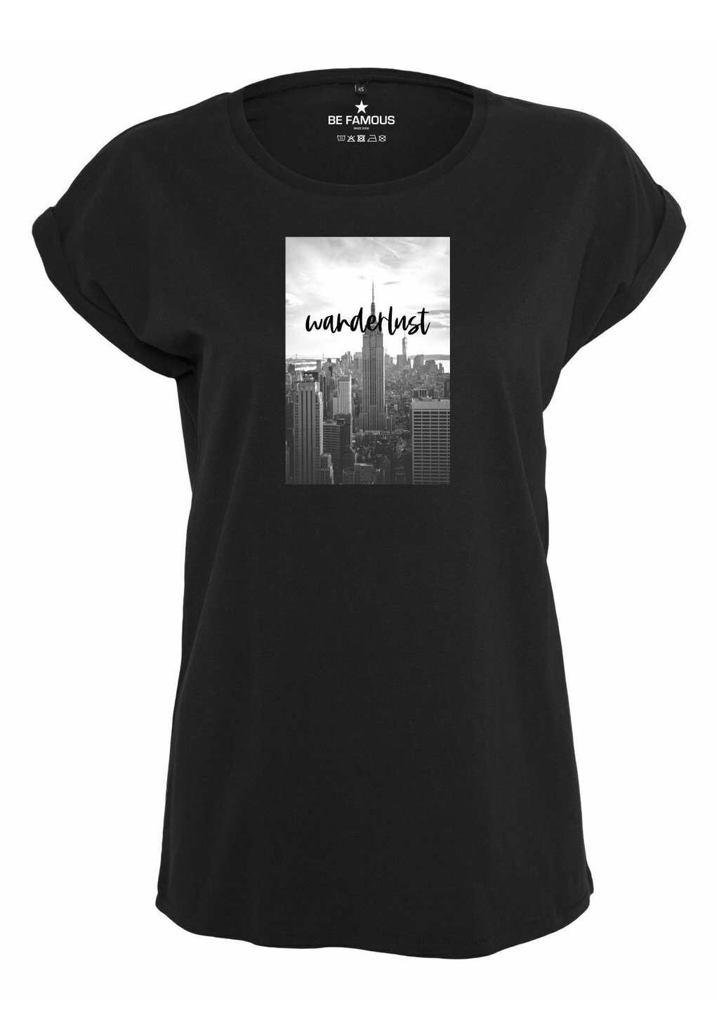 

Футболка с принтом CLASSIC ROLL UP WANDERLUPHO Be Famous, цвет black
