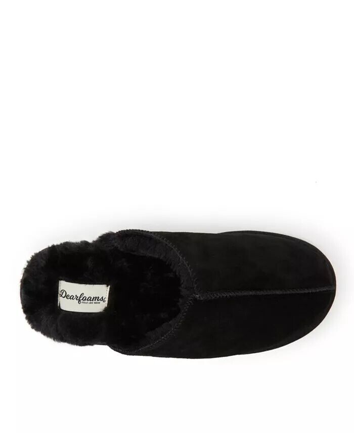 Мужские домашние тапочки Bradford Genuine Suede Scuff Dearfoams, черный — фото 3