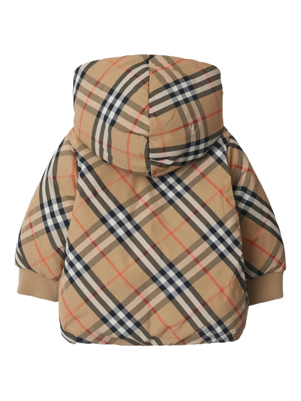 Двусторонний пуховик в клетку BURBERRY KIDS, нейтральный — фото 2
