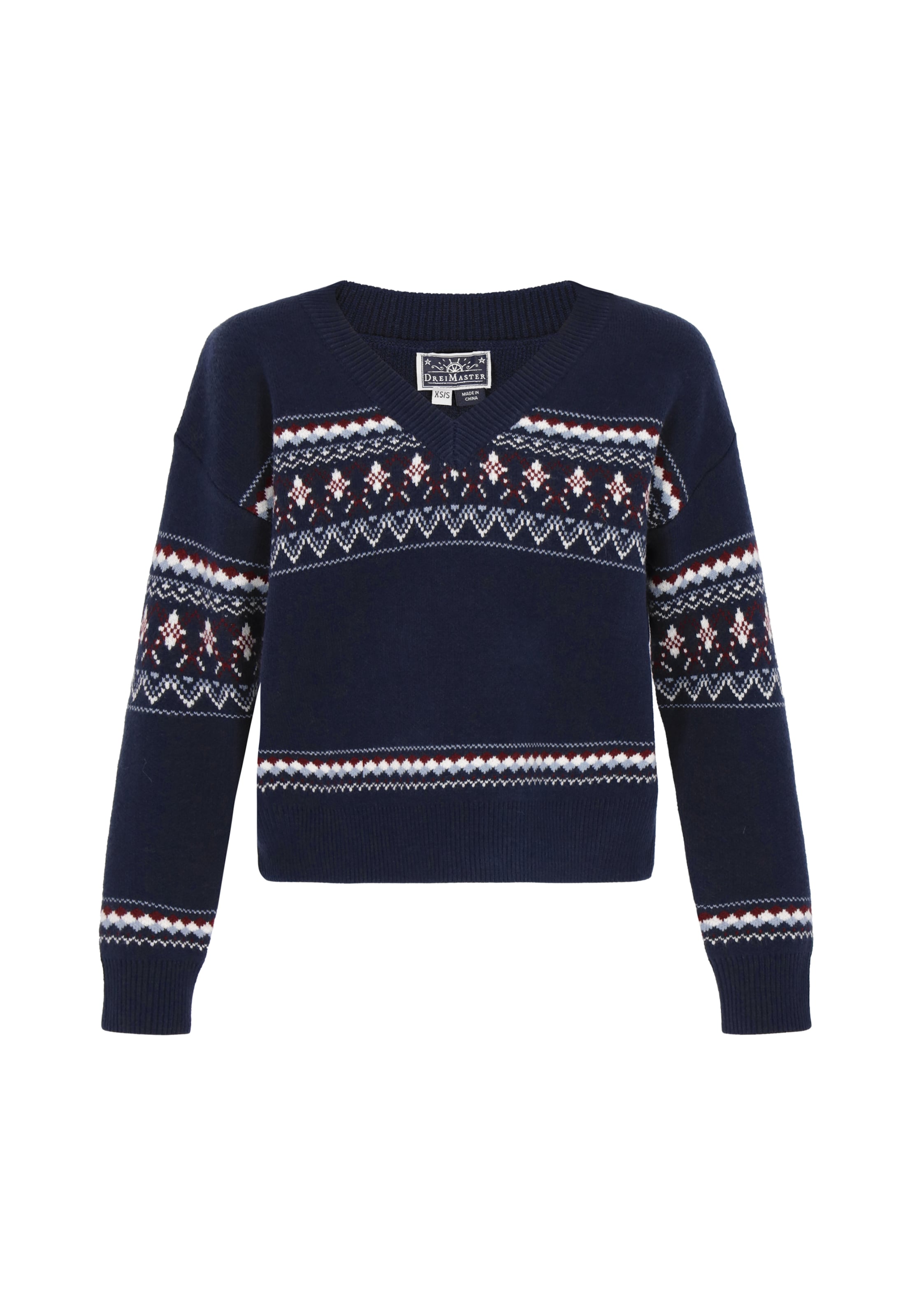 

DreiMaster Maritim Свитер в светло-голубом и темно-синем цветах