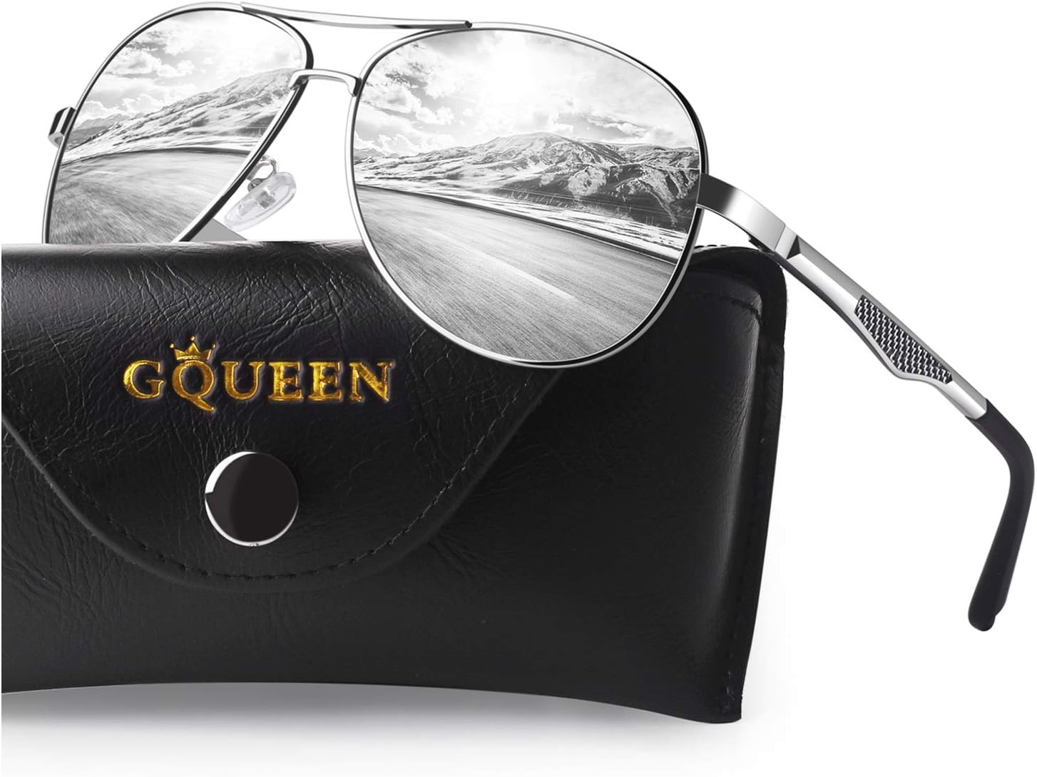 

Классические солнцезащитные очки GQUEEN в стиле милитари, пилотные, поляризованные, с пружинными шарнирами, алюминиево-магниевые, для мужчин и женщин, MOS1, A Silver Frame/Silver Mirrored Lens