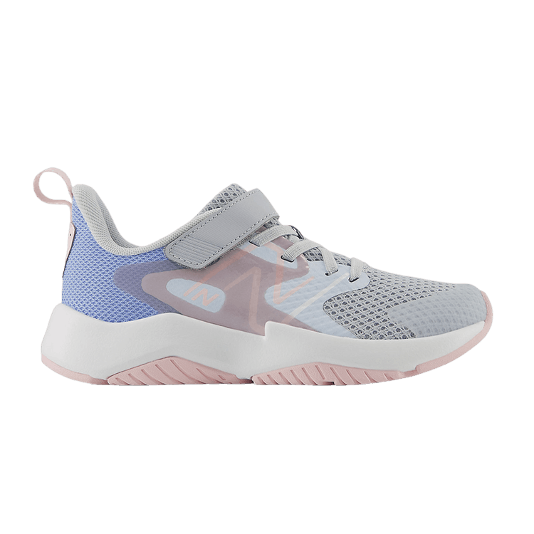 

Кроссовки New Balance Rave Run v2 Bungee Lace Top Strap Big Kid Wide 'Bright Sky Rose Sugar', синий
