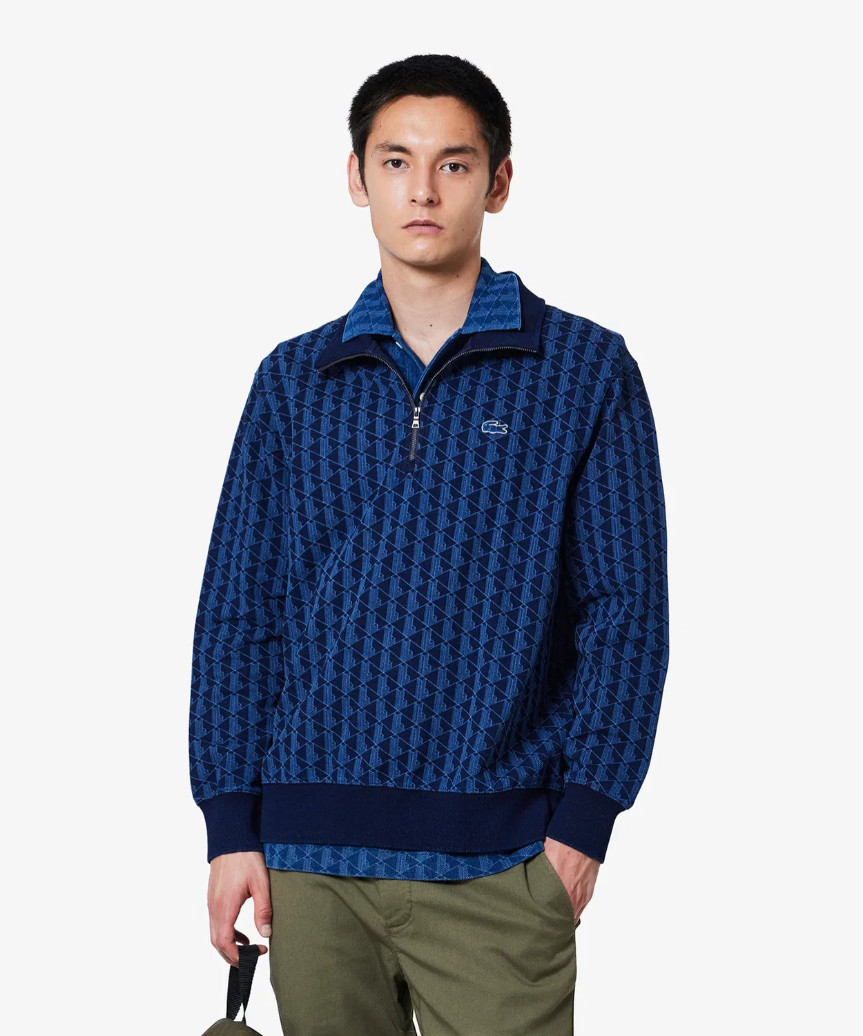 Толстовка-трак-джакет Indigo Blue с монограммой, индиго-синий