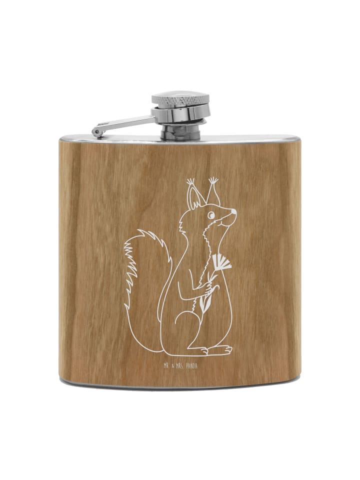 

Mr. & Mrs. Panda Фляга Flachmann Bär Konfirmation ohne Spruch in Braun