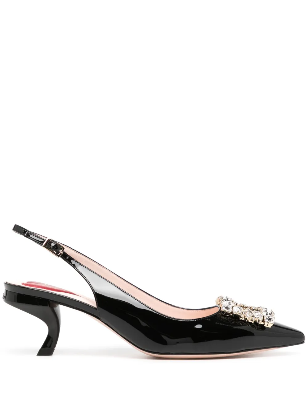 Туфли Virgule Strass с кристаллами Roger Vivier, черный