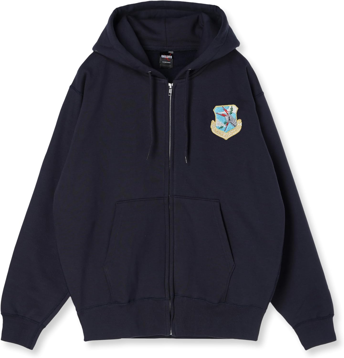 

Толстовка с капюшоном в стиле F, нашивка с гербом армии США, на флисовой подкладке, на молнии, темно-синяя F-Style