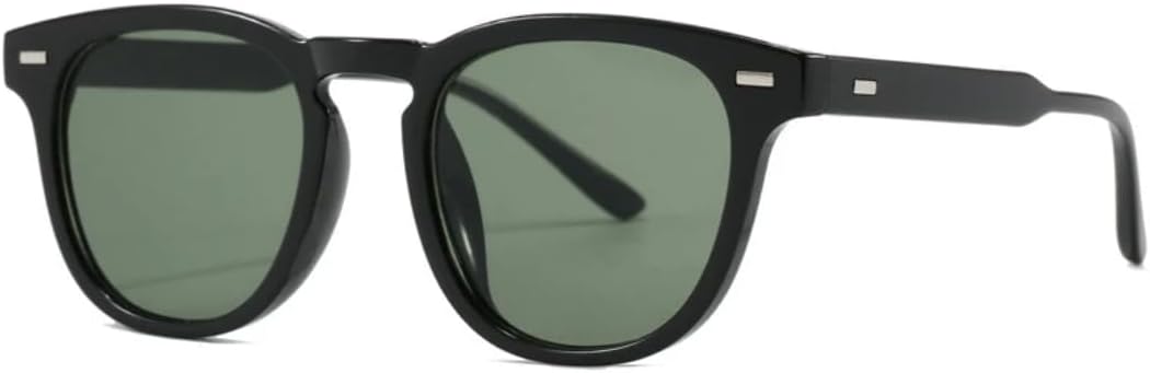 

Ретро-очки в овальной оправе с заклепками для женщин, роскошные классические мужские солнцезащитные очки для активного отдыха, рыбалки и езды на автомобиле, с защитой от УФ-излучения UV400 TVTBBVV, Black Green