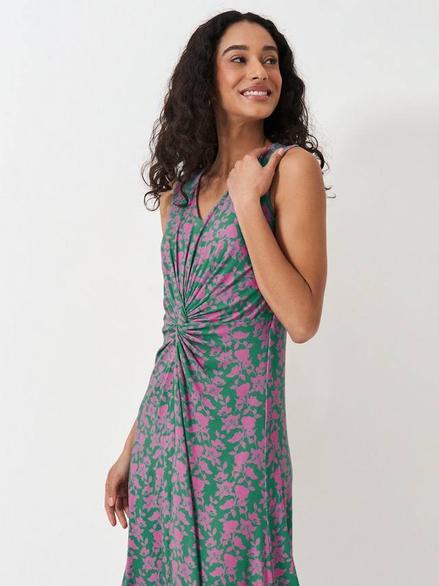 

Платье в цветочек без рукавов flora Crew Clothing, цвет Green/Pink