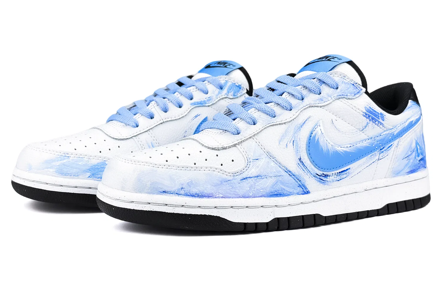 Кроссовки скейтбординговые Nike Big бело-синие — фото 4