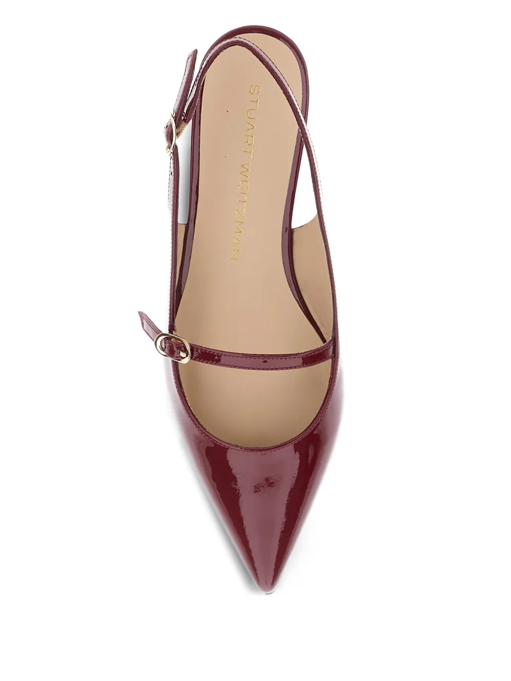 Лакированные туфли Emilia с ремешком на пятке Stuart Weitzman, красный — фото 3