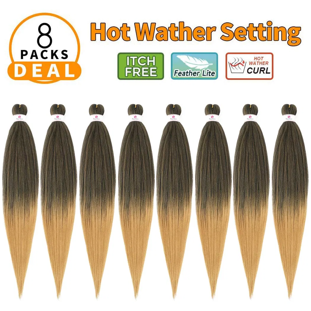 Искусственные волосы для плетения EZ Braid Pre Stretched, 8 упаковок Beyond The Beauty, T1B-27. — фото 2