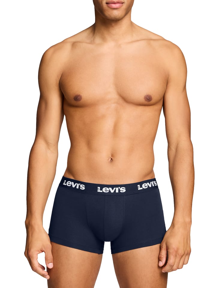 Levi´s Боксерские шорты LEVIS Men Repeat Logo Trunk 2P темно-синего цвета — фото 3