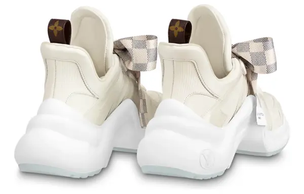 Кроссовки archlight 1.0 sneakers 'cream white with plaid ribbon' Louis Vuitton, белый — фото 4