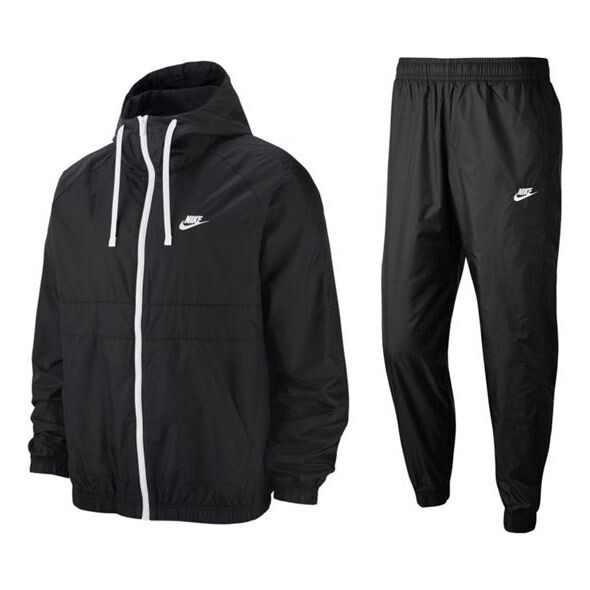 

Костюм embroidered logo solid color sports suit black Nike, черный