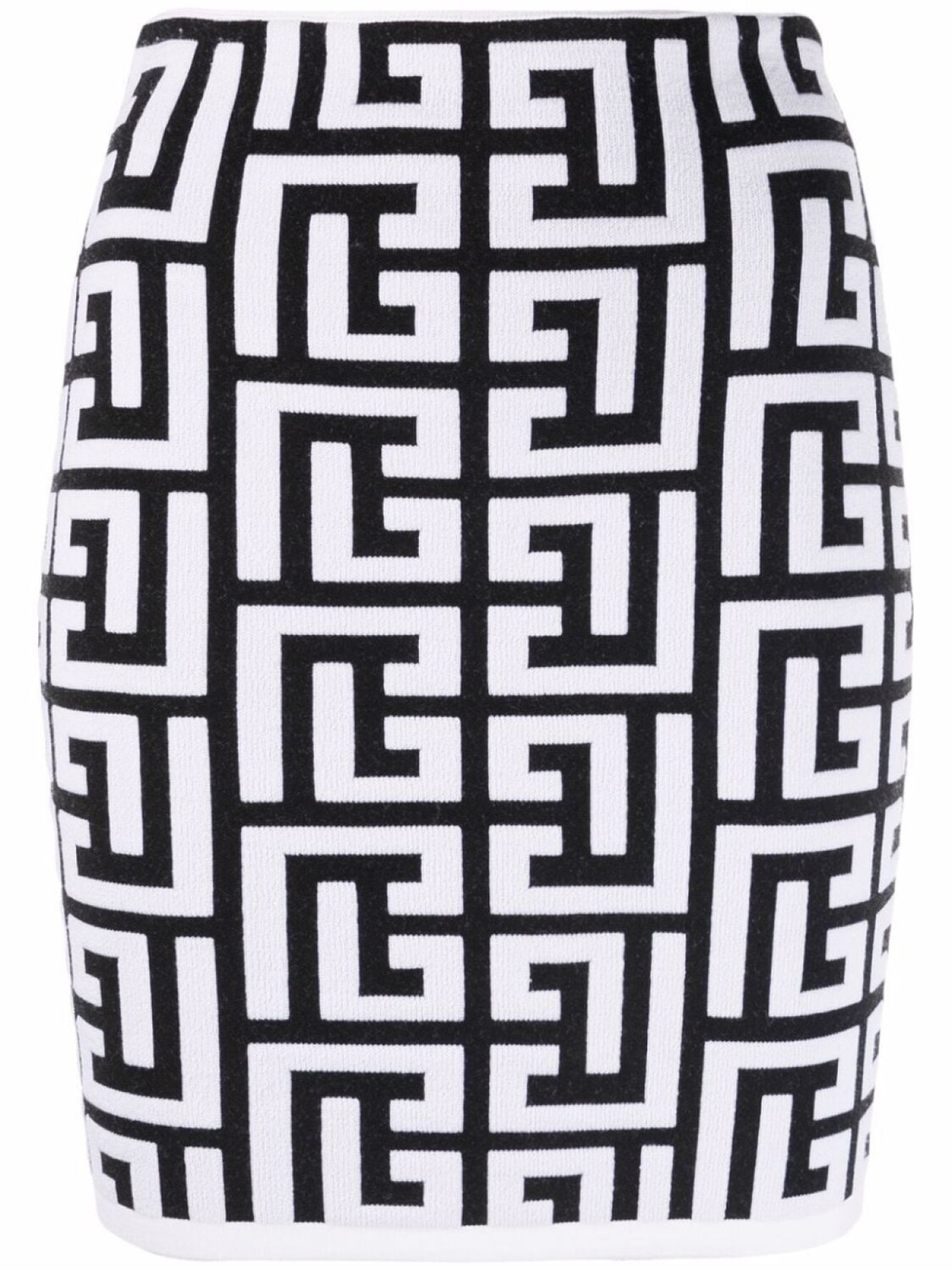 

Balmain мини-юбка с завышенной талией и монограммой, нейтральный цвет