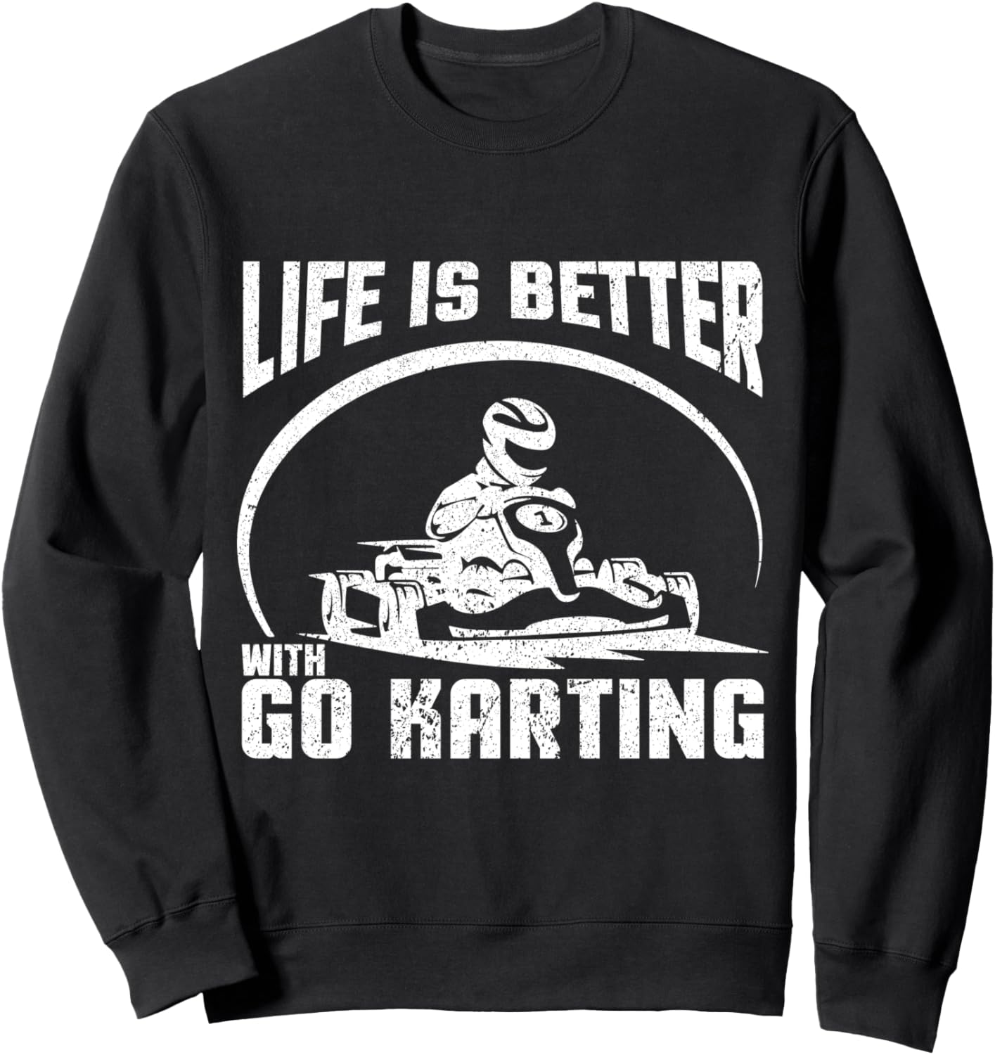 

Толстовка «Картинг делает жизнь лучше» Gokart Karting Go Kart Racing Quotes, черный