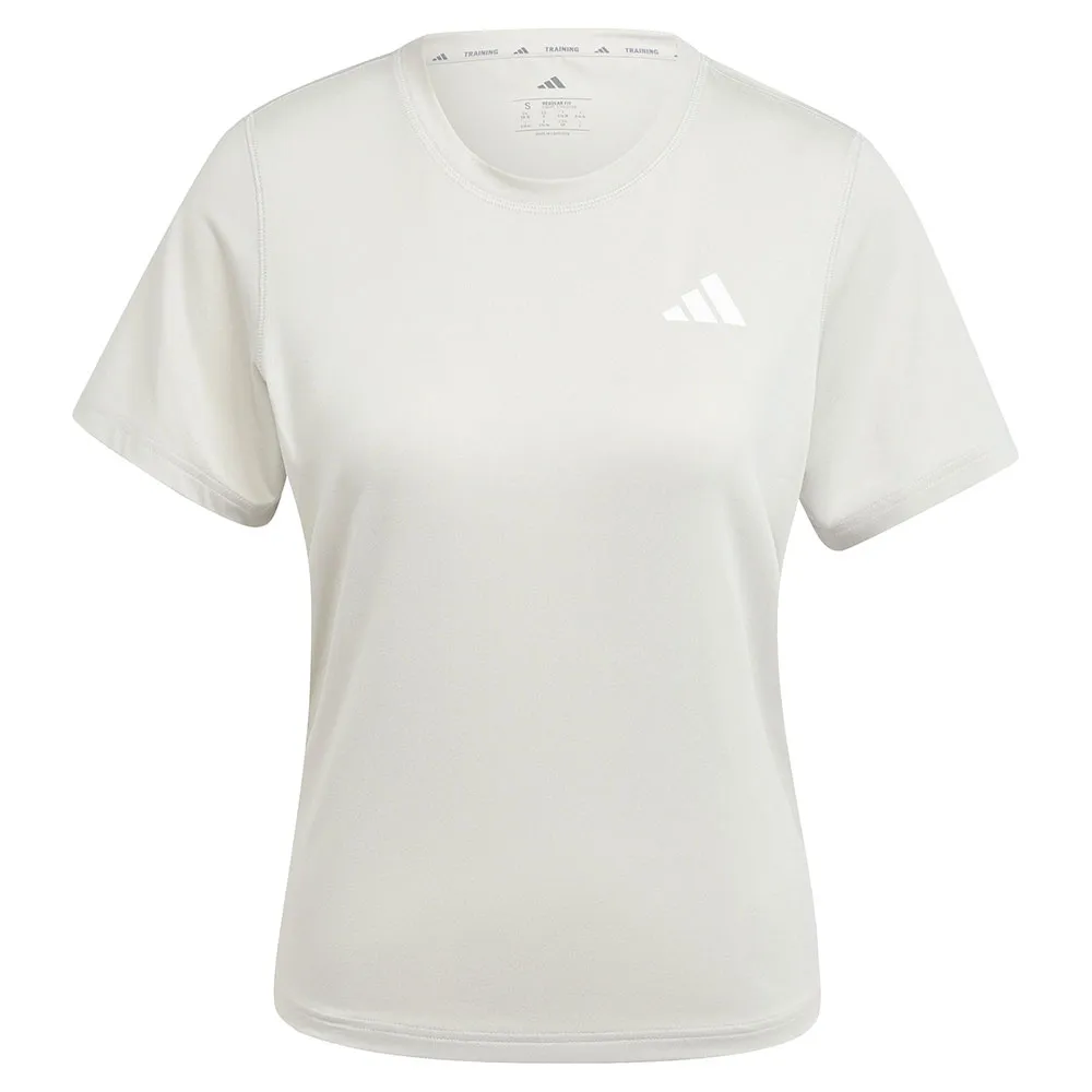 Футболка с коротким рукавом спортивная adidas Train Essentials 3 Stripes Workout, бежевый — фото 3