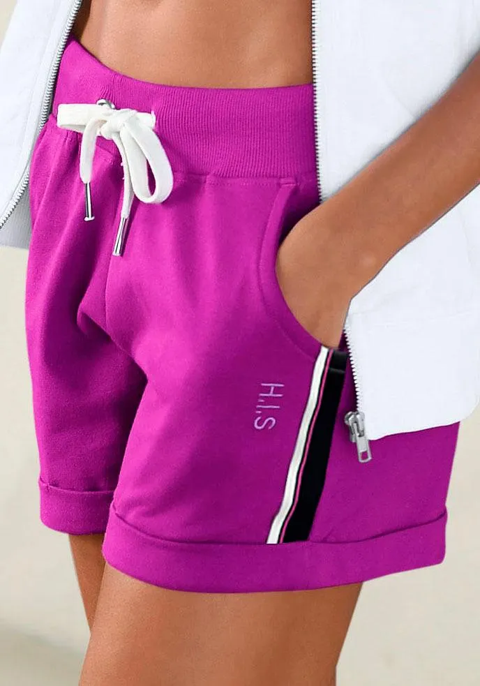 

Пляжные шорты H.I.S с полосками по бокам, цвет Beere