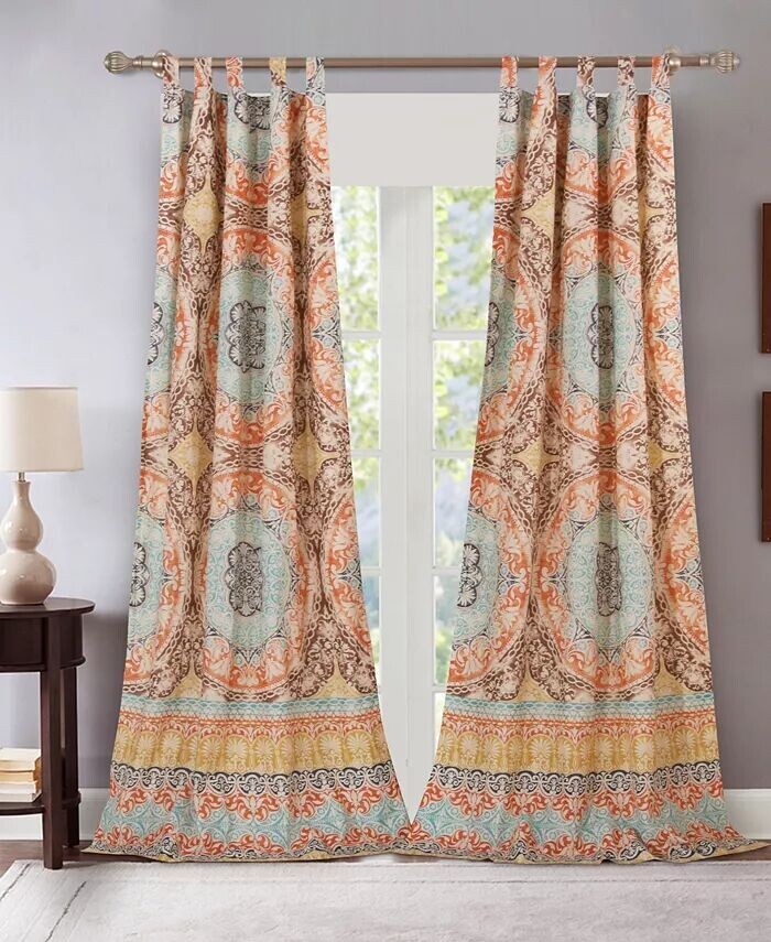 

Пара оконных панелей Олимпия Greenland Home Fashions, мультиколор