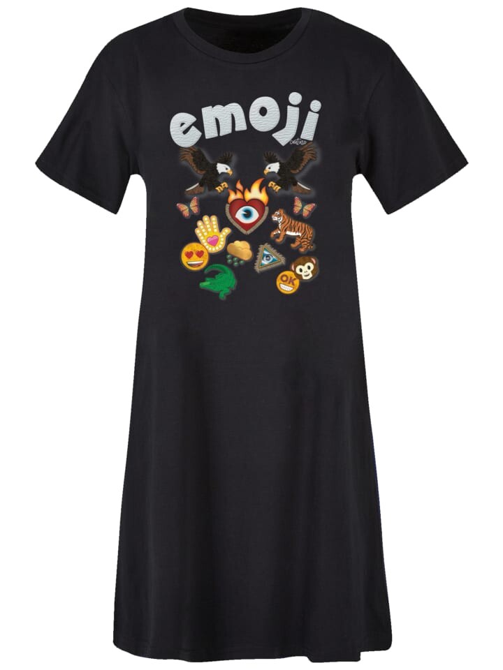 

Футболка F4NT4STIC Kleid emoji couture logo with icons, черный