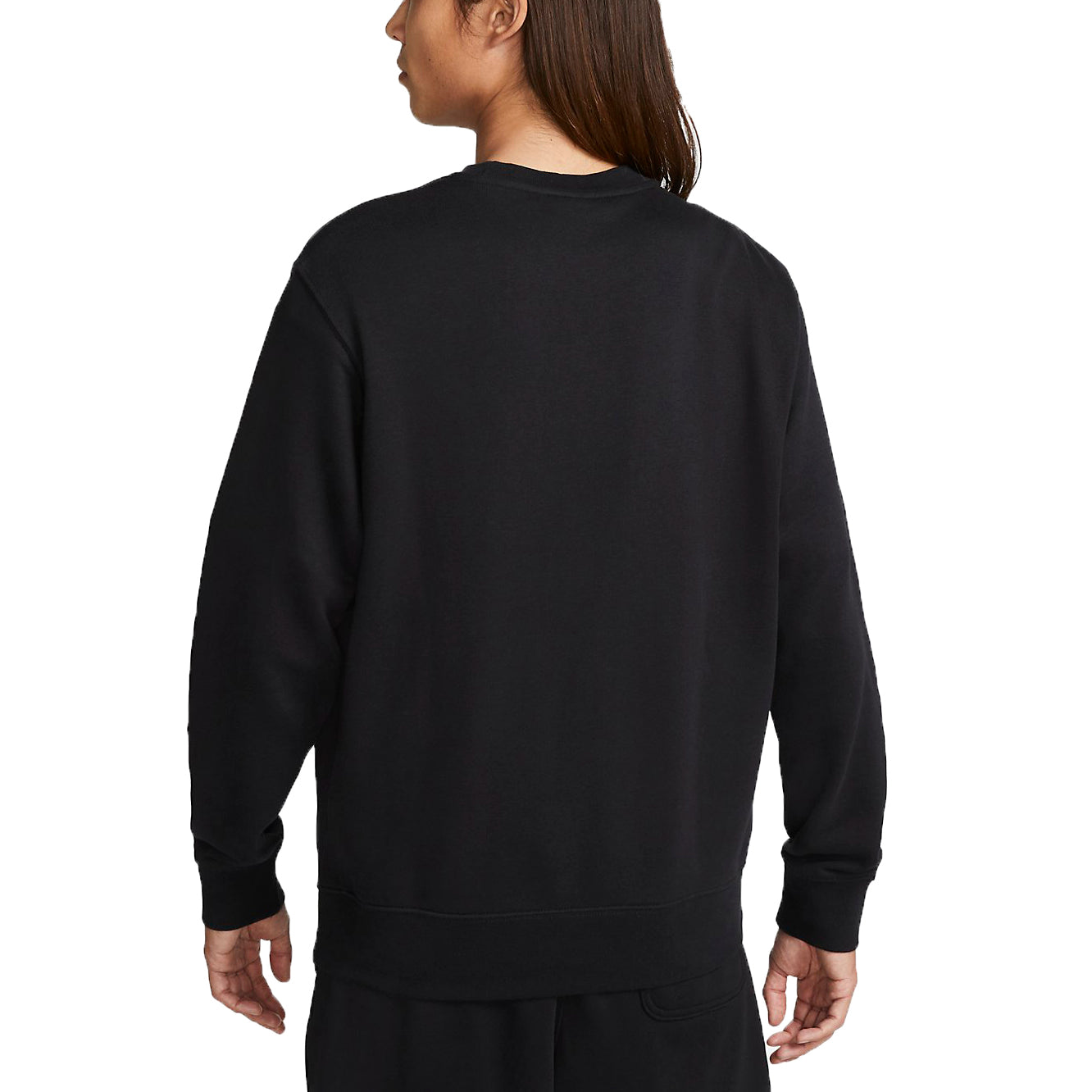Спортивная толстовка Nike Club French Terry Crew Sweatshirt (Asia Sizing) 'Black' FB7685-010, черный — фото 2