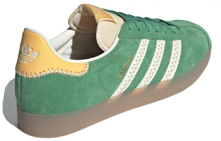 Мужские кроссовки для скейтбординга adidas originals Gazelle, Желто-зеленый — фото 3