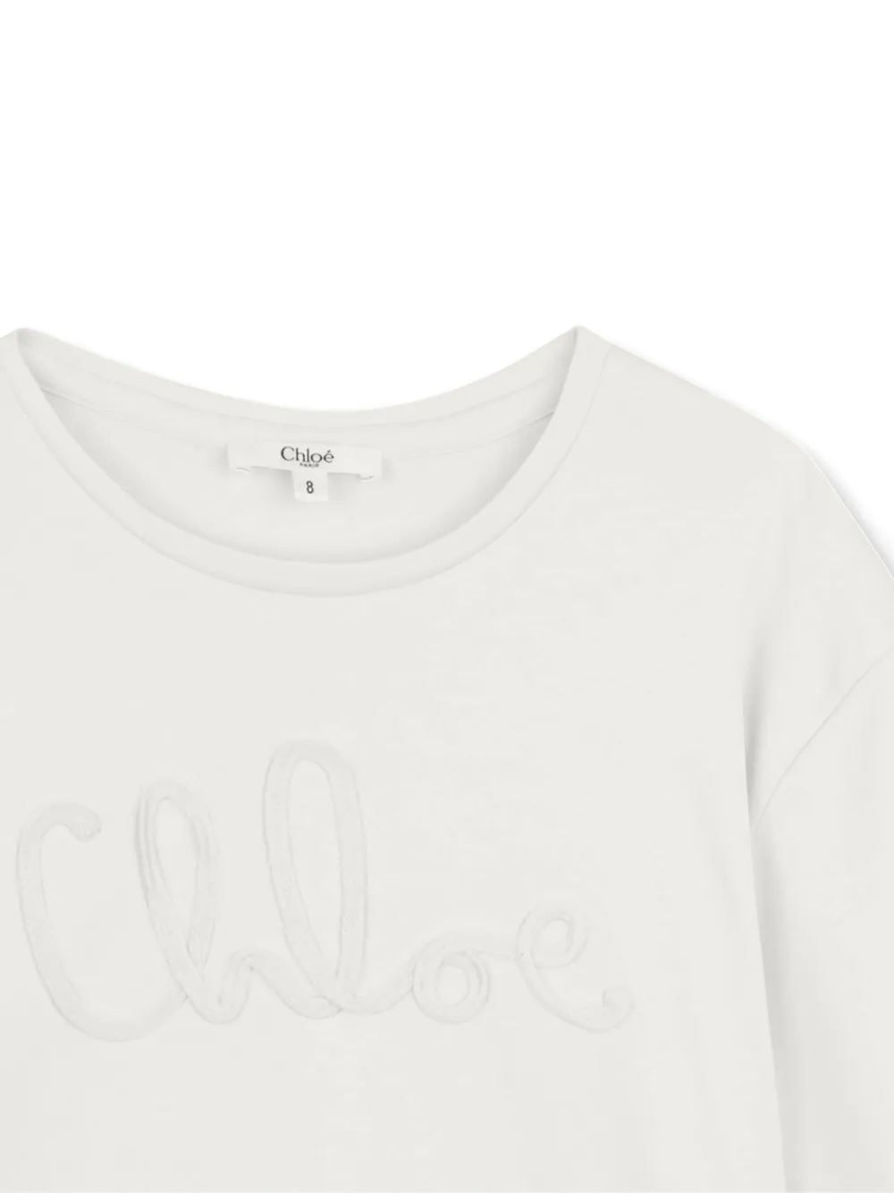 Футболка с вышивкой Chloe Kids, бежевый — фото 3