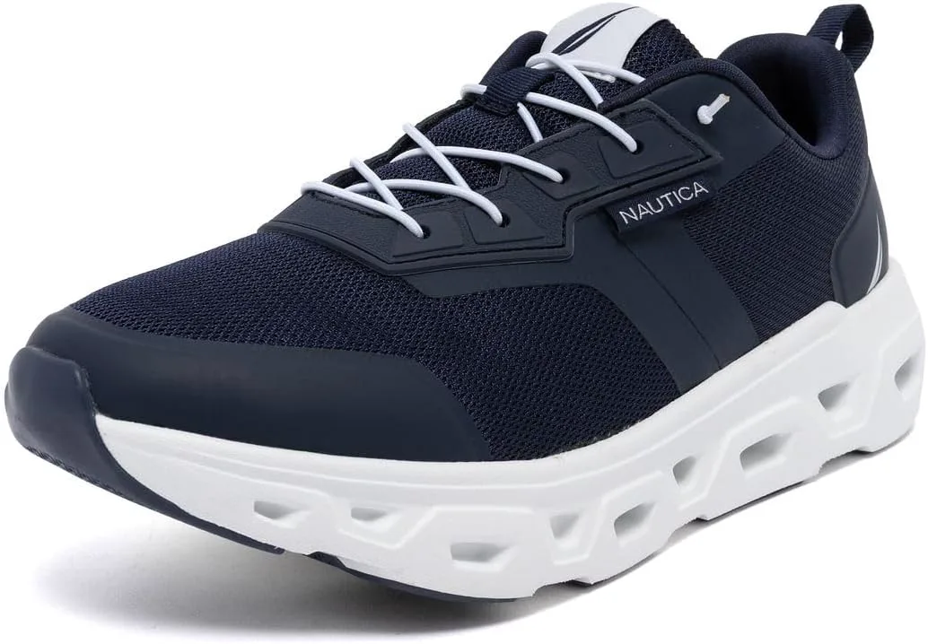 Мужские кроссовки Nautica для бега, спортивные, модные, с шнуровкой, мягкие для тренировок, тенниса - с амортизацией, дышащие, легкие и удобные, белый — фото 2