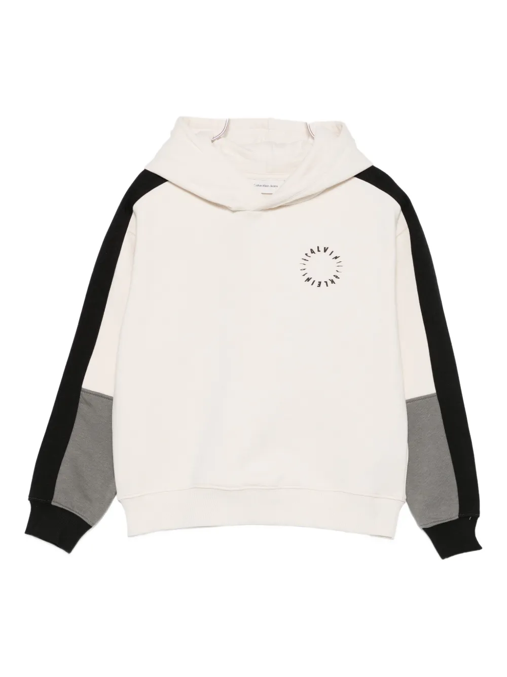 

Толстовка с капюшоном в стиле колор-блок Calvin Klein Kids, нейтральный