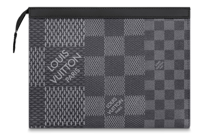 

LOUIS VUITTON Дорожная косметичка из лакированного полотна с кожаной отделкой
