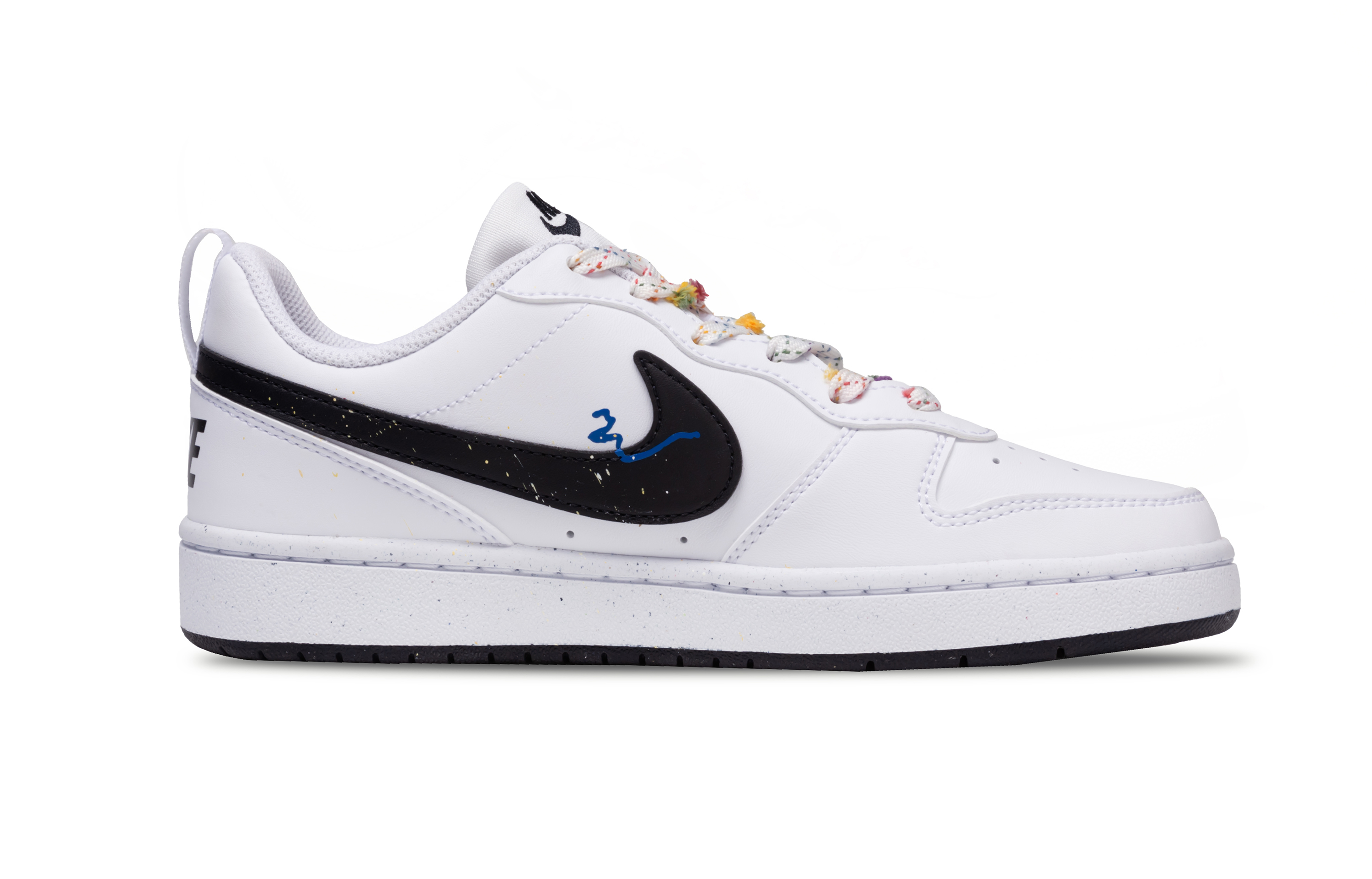 Дышащие низкие кроссовки для скейтбординга Court Borough для детей и подростков Nike, белый — фото 2