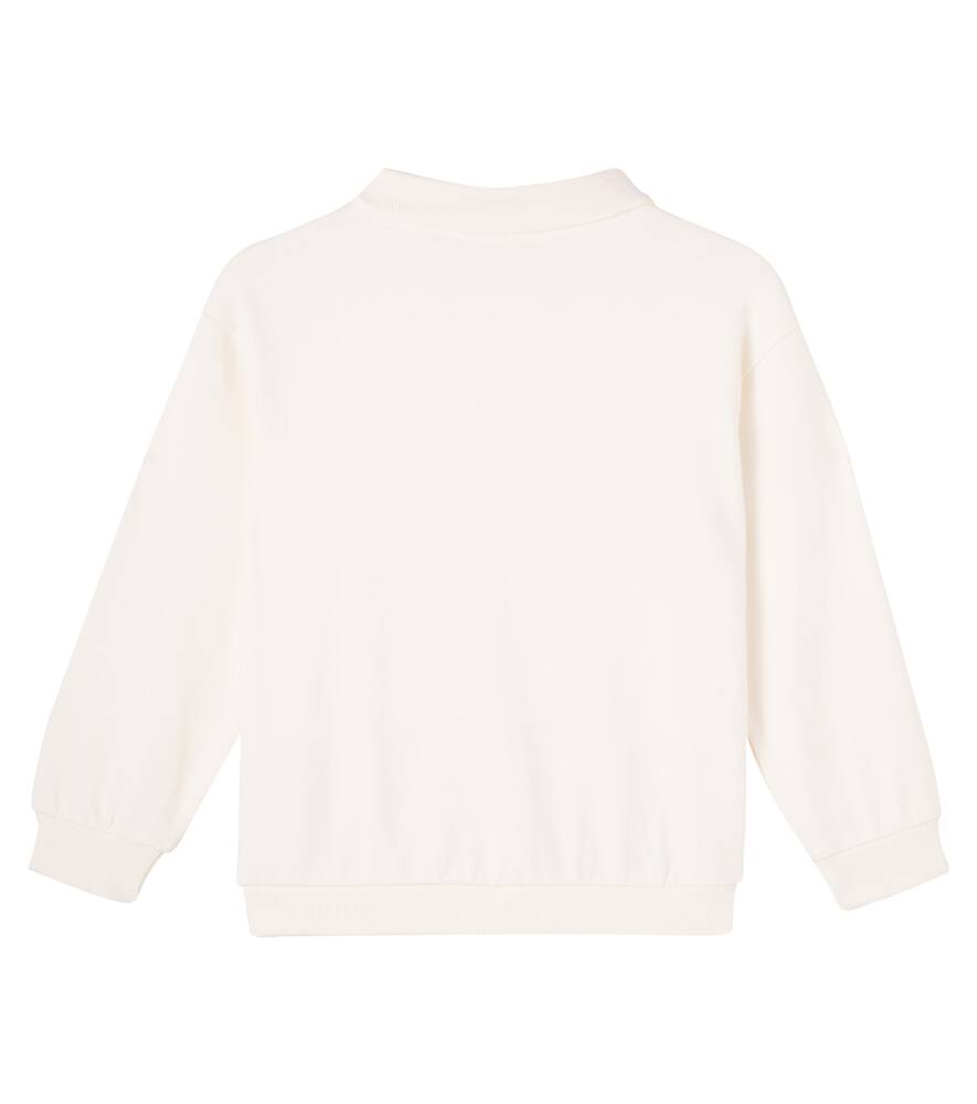 Свитшот из хлопкового джерси с пятнистым принтом Konges Sløjd, Antique White — фото 3