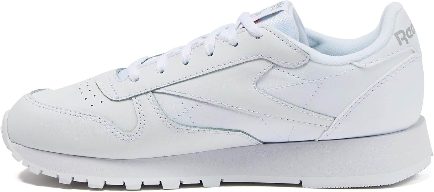 Кроссовки Reebok Classic Leather для детей и подростков, унисекс, для девочек и мальчиков, малышей, детей младшего или старшего возраста, белый — фото 3