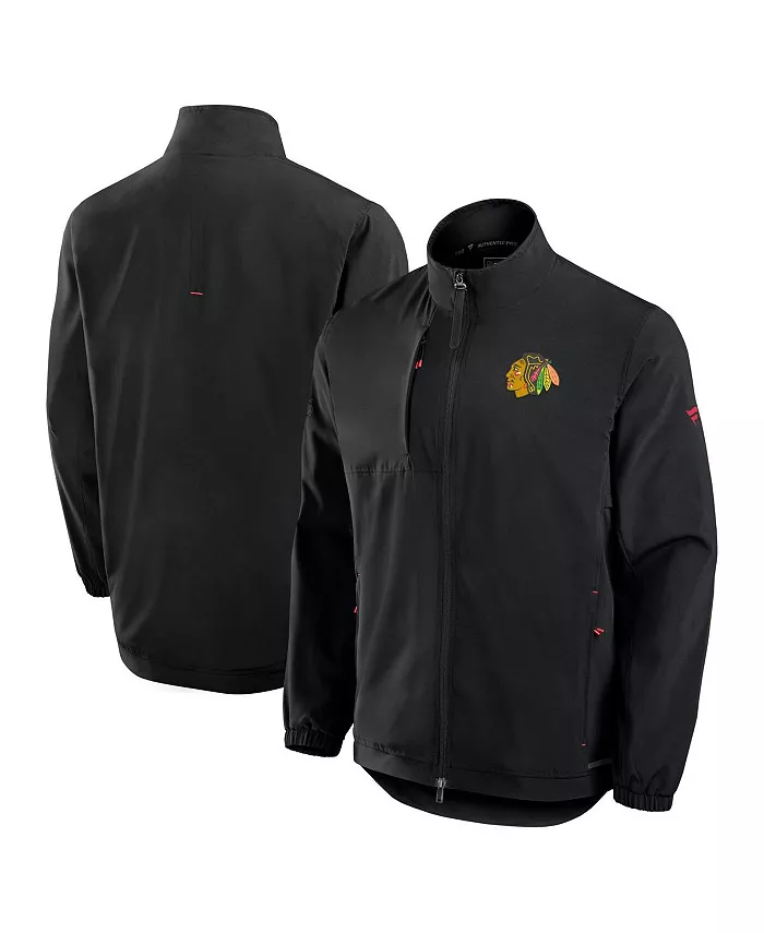 

Мужская черная куртка Chicago Blackhawks Authentic Pro Rink Coaches с молнией на всю длину Fanatics