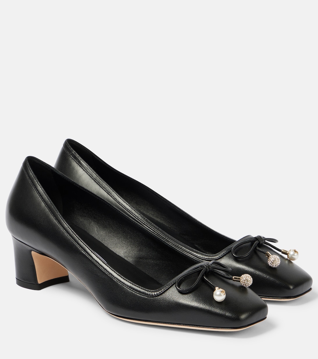 Туфли-лодочки Elme 45 из декорированной кожи Jimmy Choo, черный