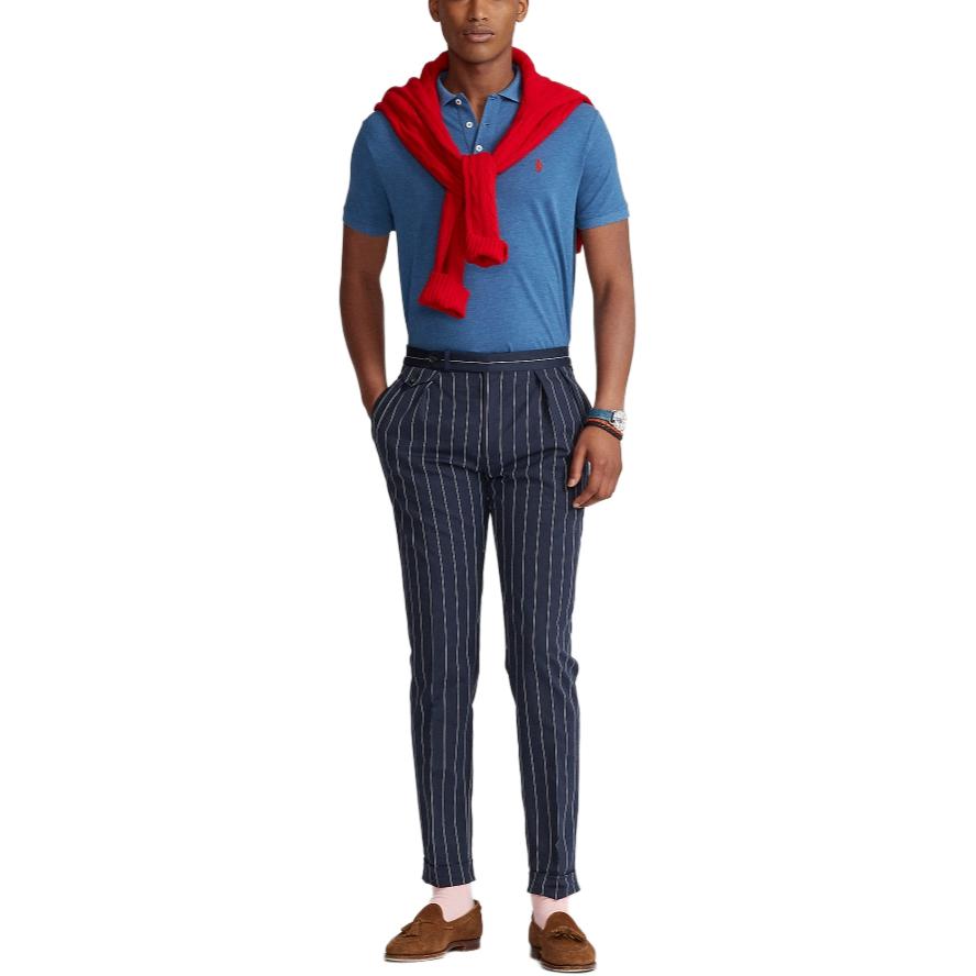 Футболка поло мужская королевского синего цвета Polo Ralph Lauren — фото 3